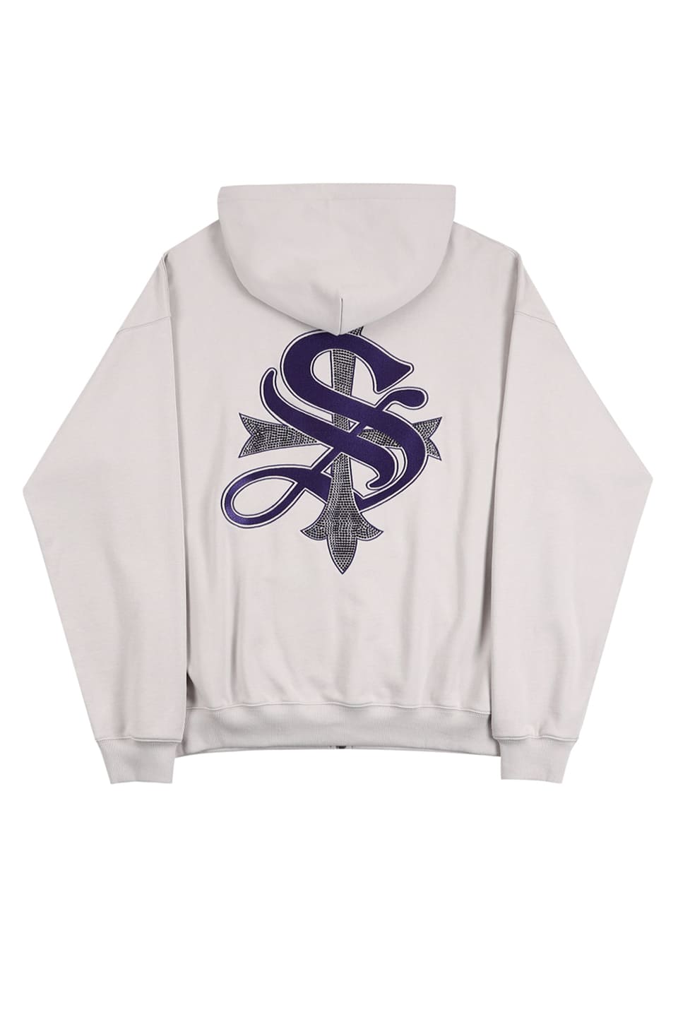 RhinestoneSUPPLIER ☆ CROSS ZIP HOODIE - L