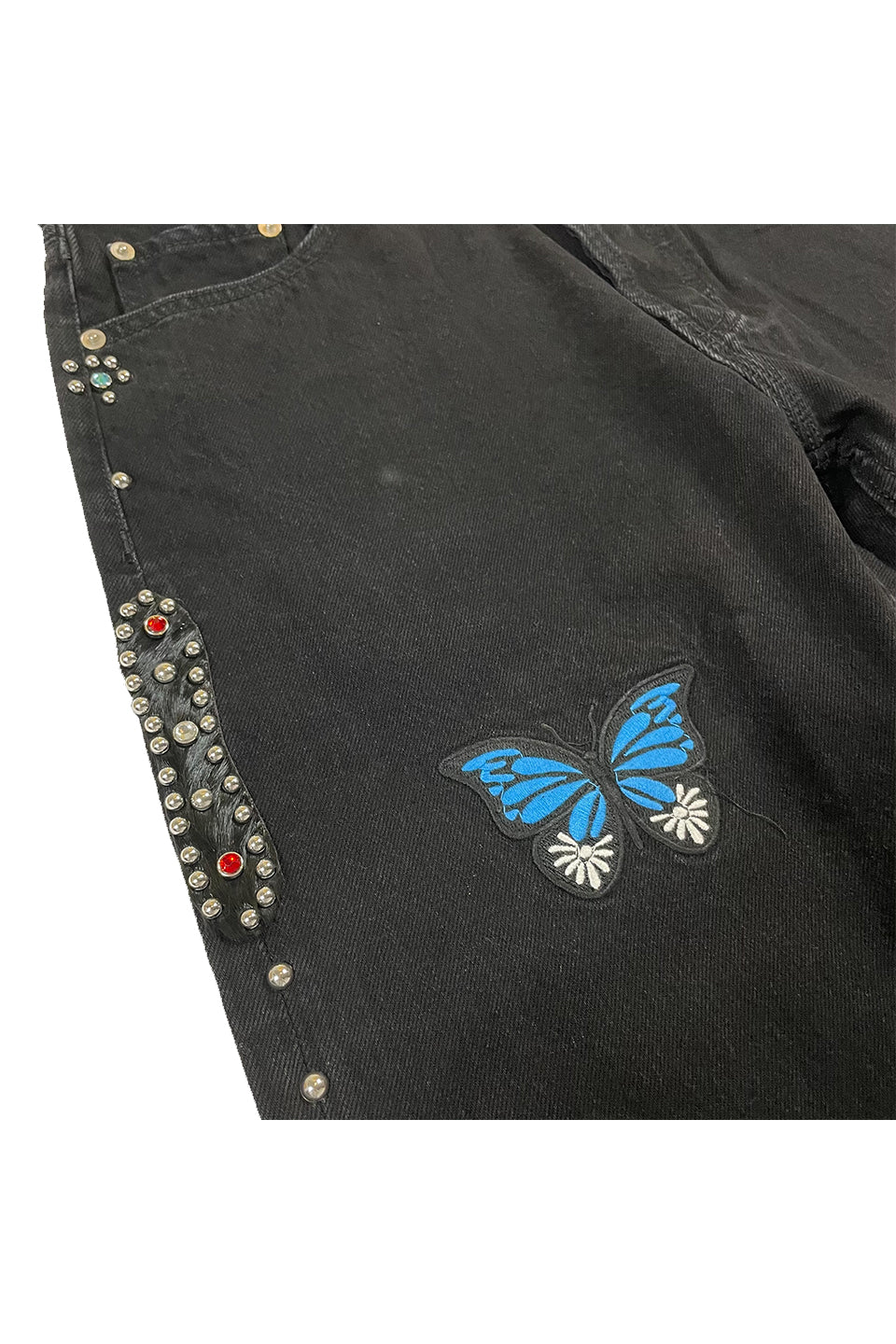 Butterfly Rhinestone Denim