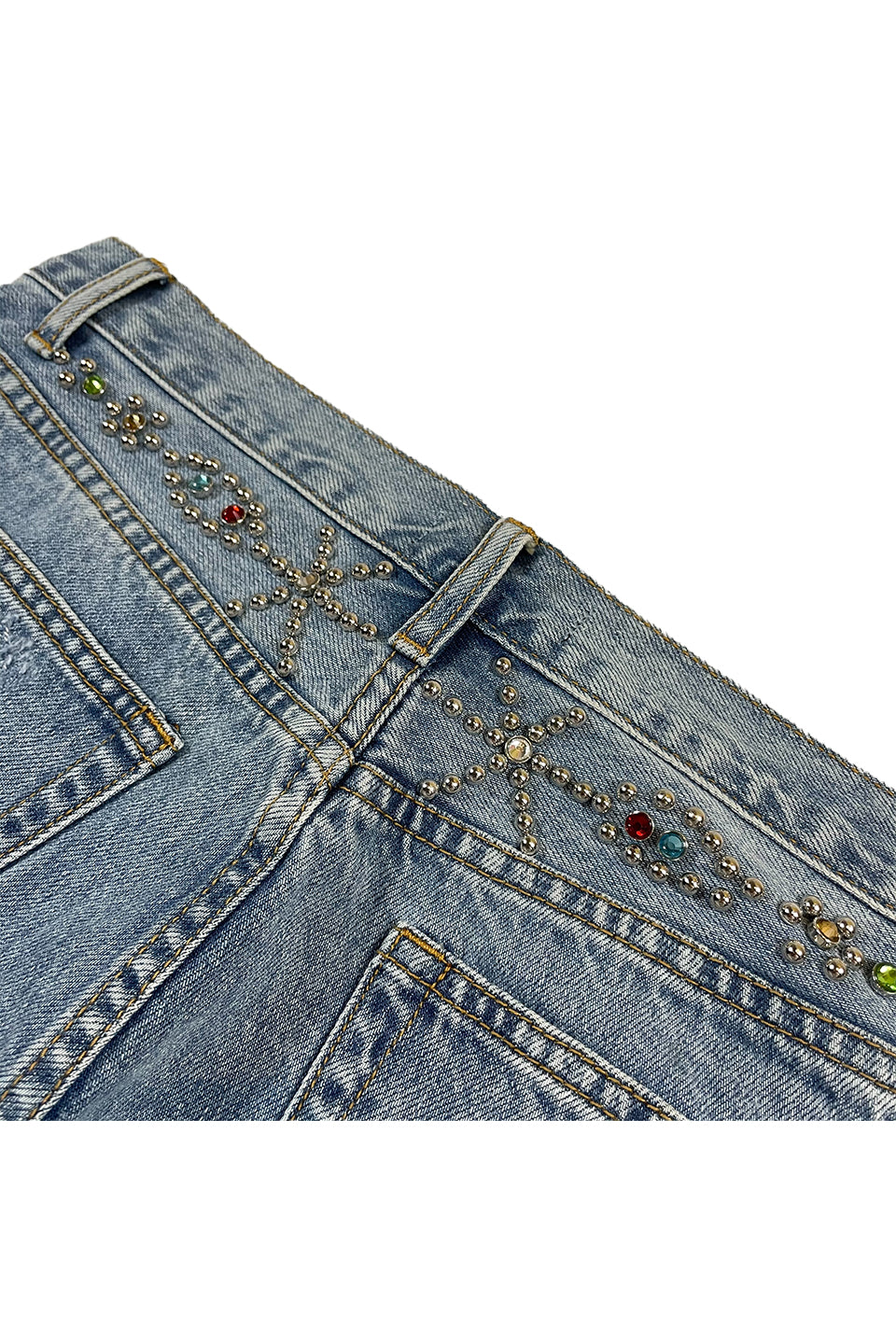 Butterfly Rhinestone Denim