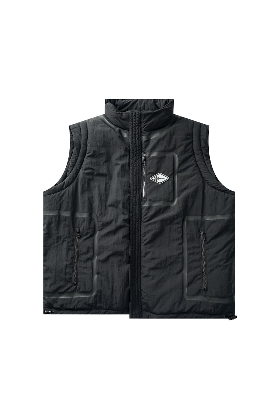 ベスト｜Unknown London (アンノウン・ロンドン)｜Padded Tech Zip Up 