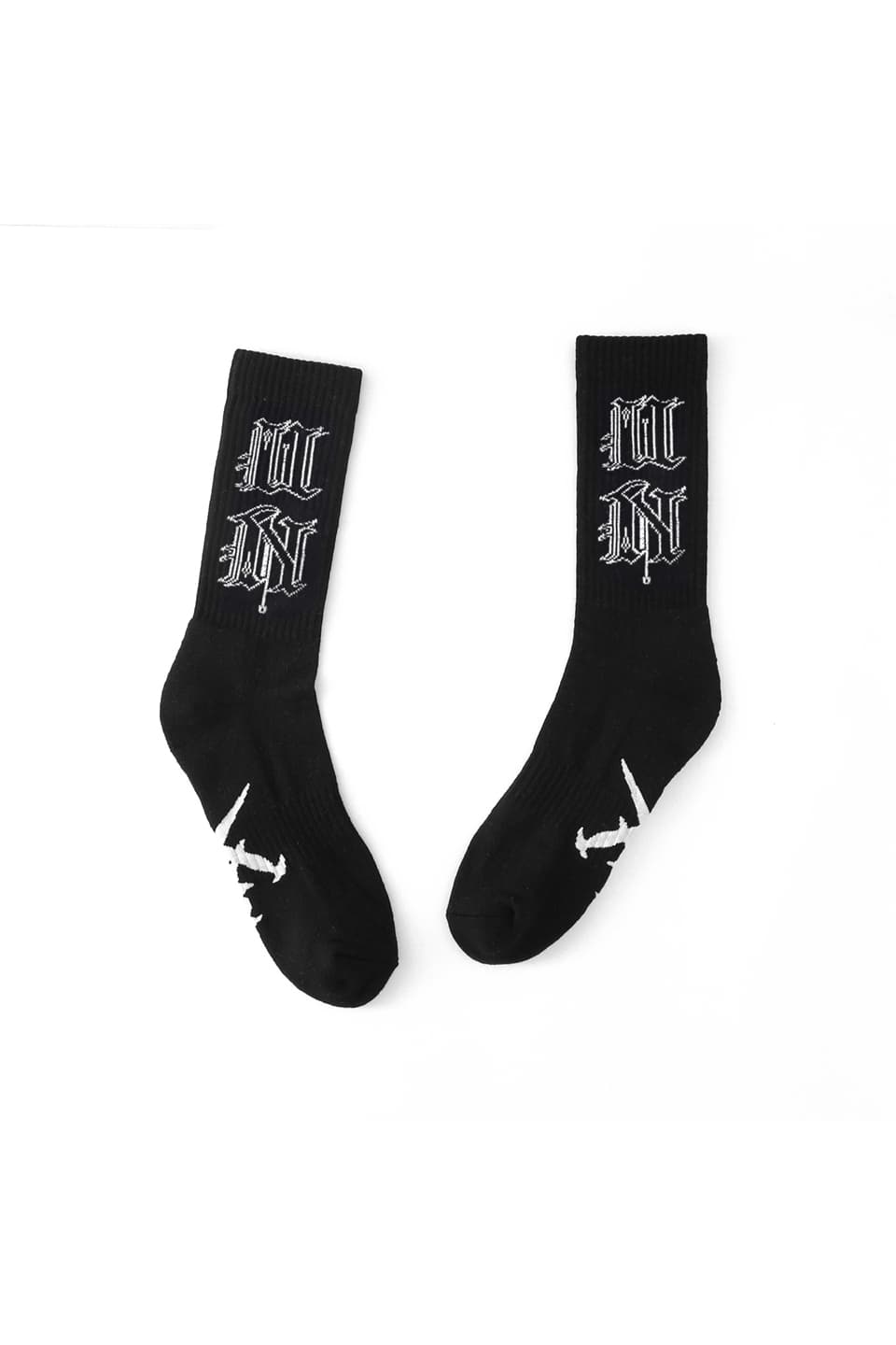 Gothic "U&N" Knit Socks