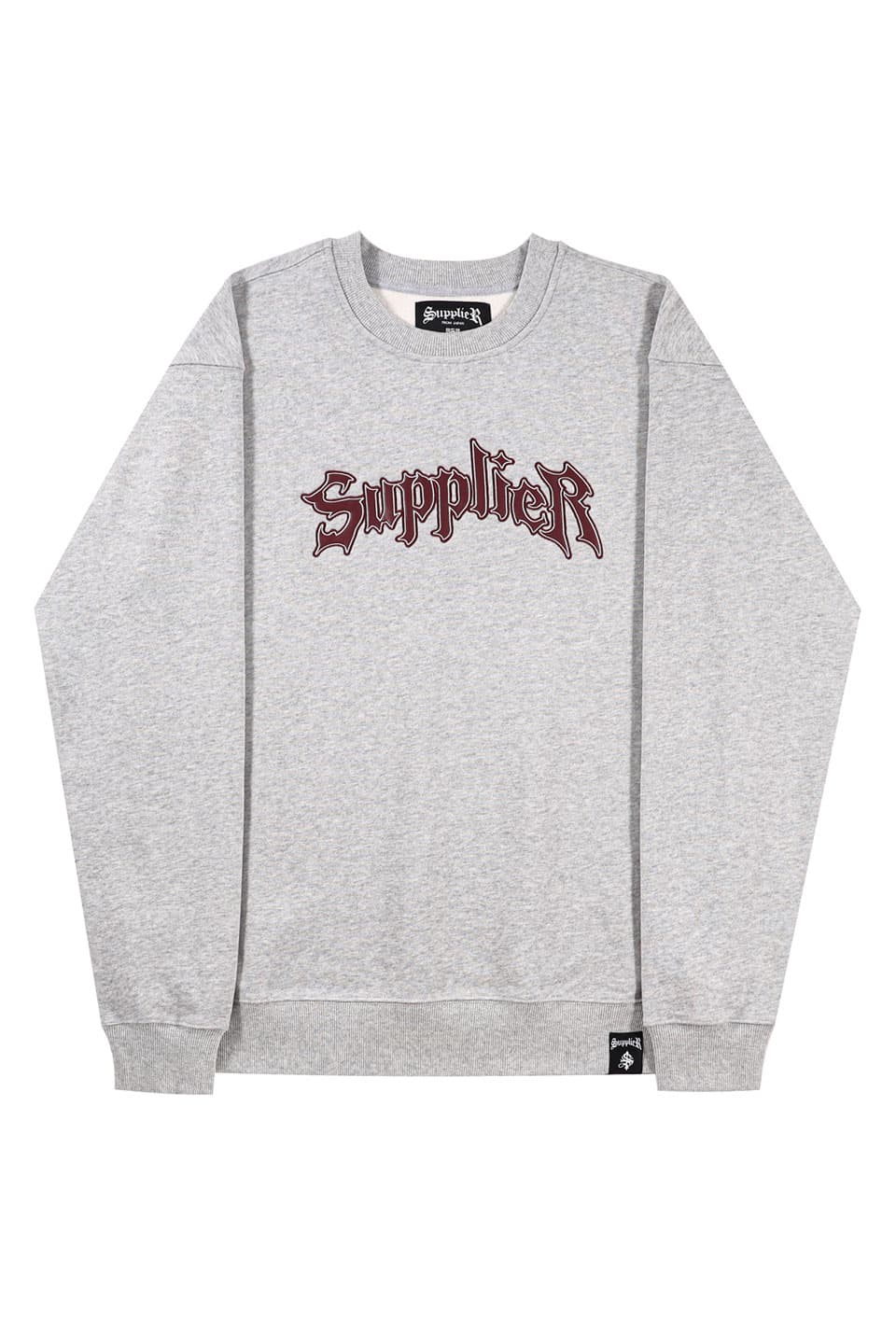 コットン100%リブSUPPLIER(サプライヤー) LOGO CREWNECK スウェット