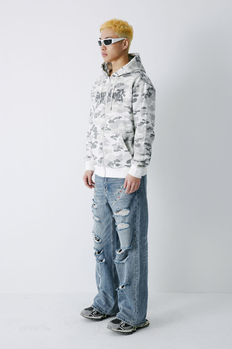 Cloud Camo Zip Hoodie