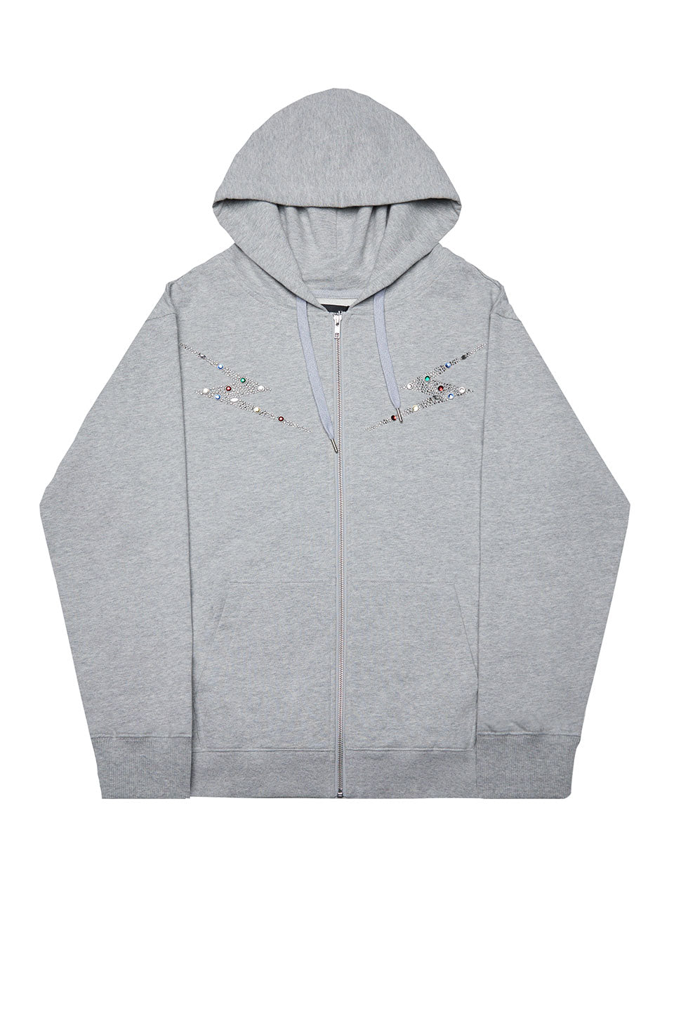 Lightning Rhinestone Zip Hoodie