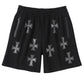 Cross Rhinestone Shorts