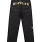 Slipped Back Logo Denim
