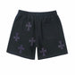 Purple Cross Rhinestone Shorts