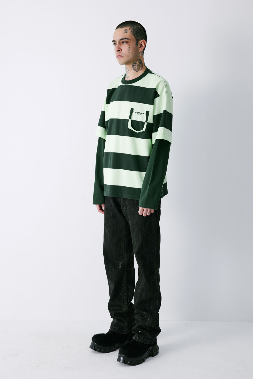 LS Tシャツ｜SUPPLIER (サプライヤー)｜Layered Border Long Sleeve