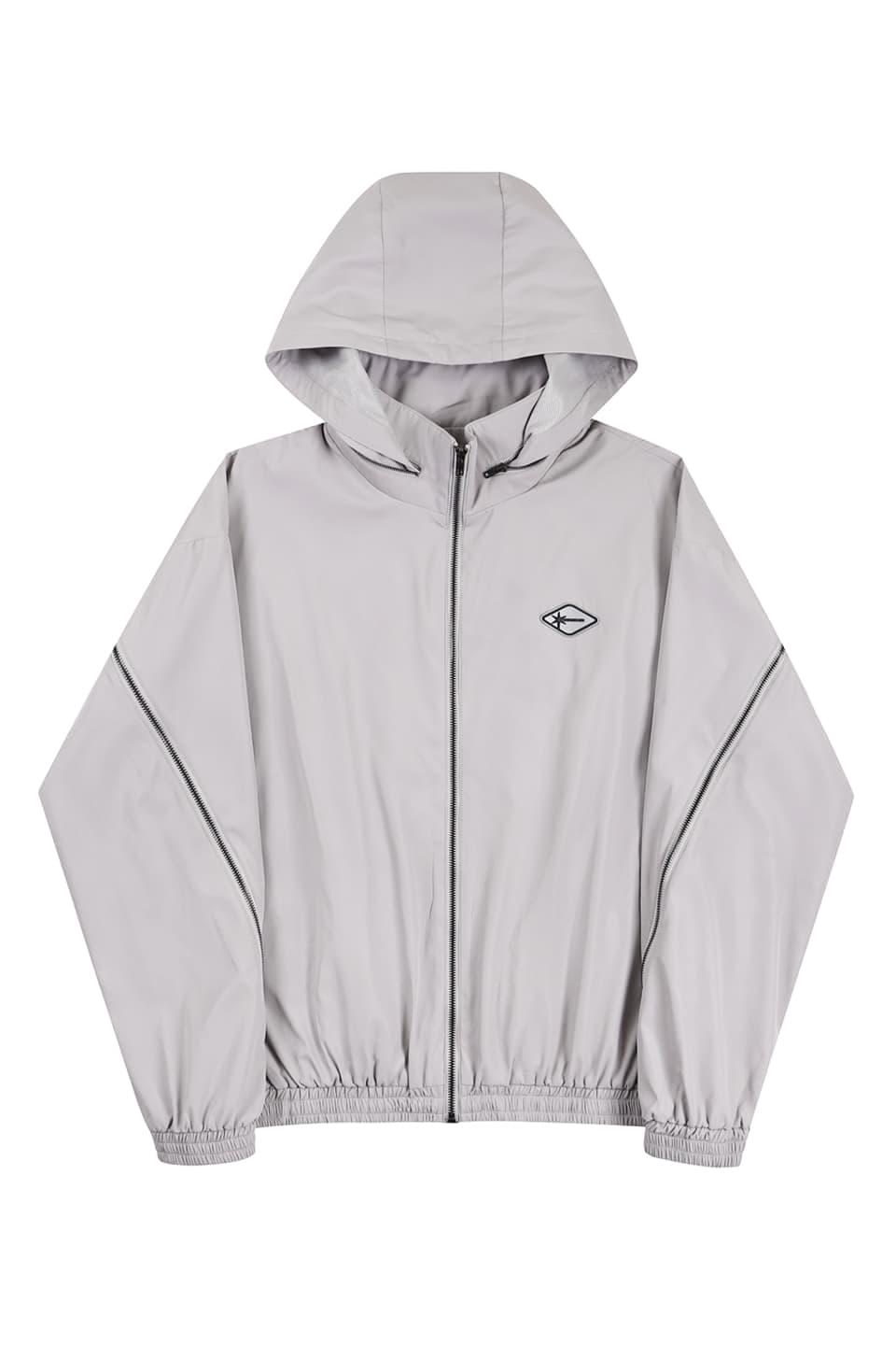 LIGHT GREY ZIP OFF PANEL ZIP JACKET | gulatilaw.com