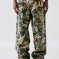 Camouflage Sticker Embroidered Trousers