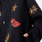 Leopard Star Zip Hoodie