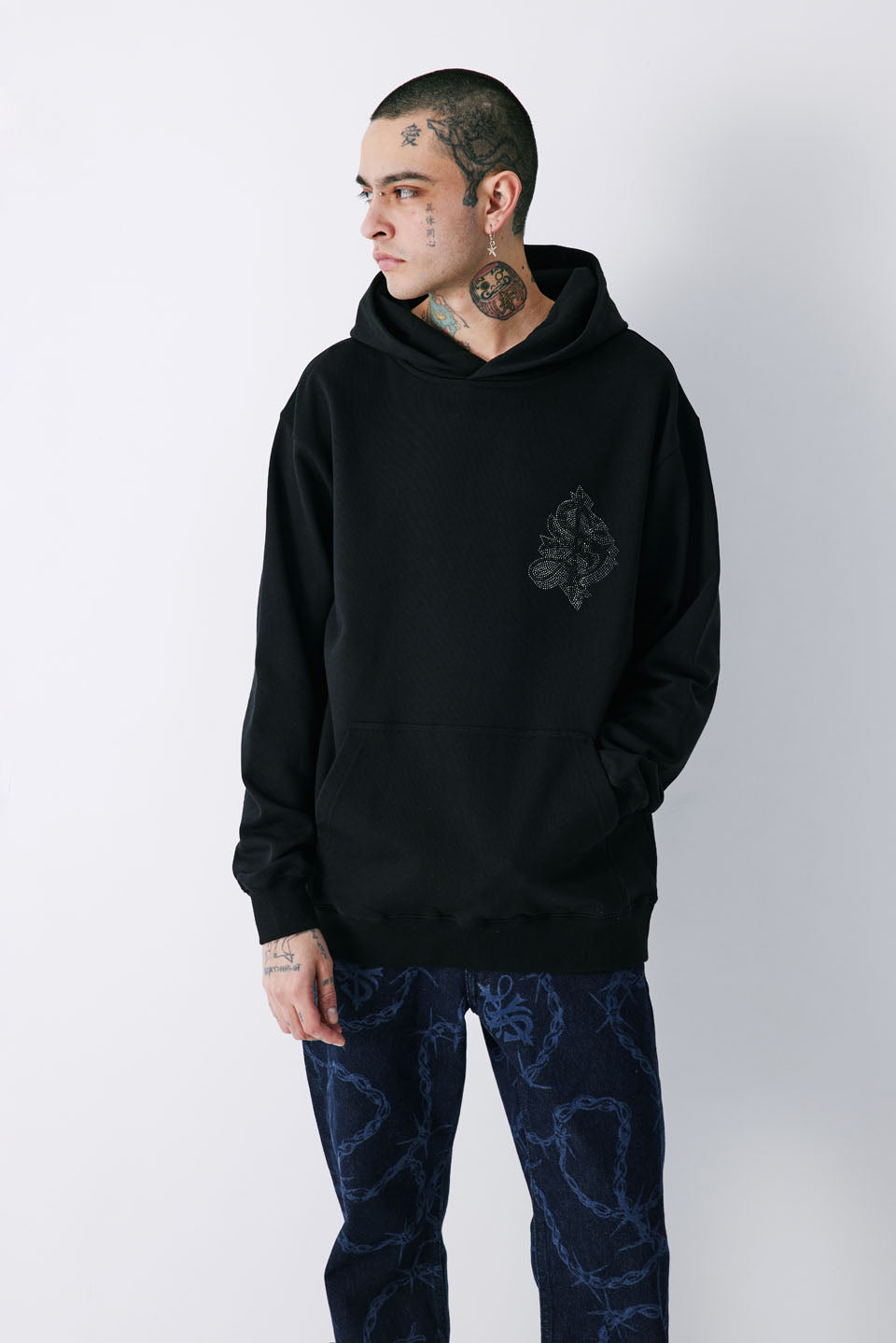 Rhinestone Logo Hoodie