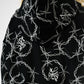 Cross Chain Embroidery Zip Hoodie