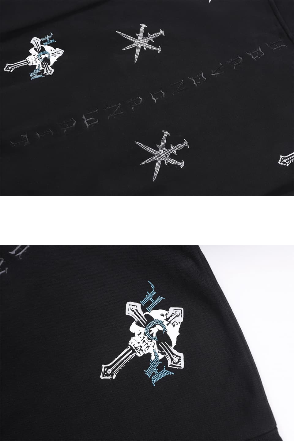 UNKNOWN X HCW Rhinestone Hoodie