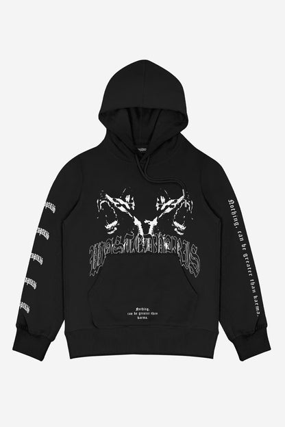 Hoodie Anger Faded Black
