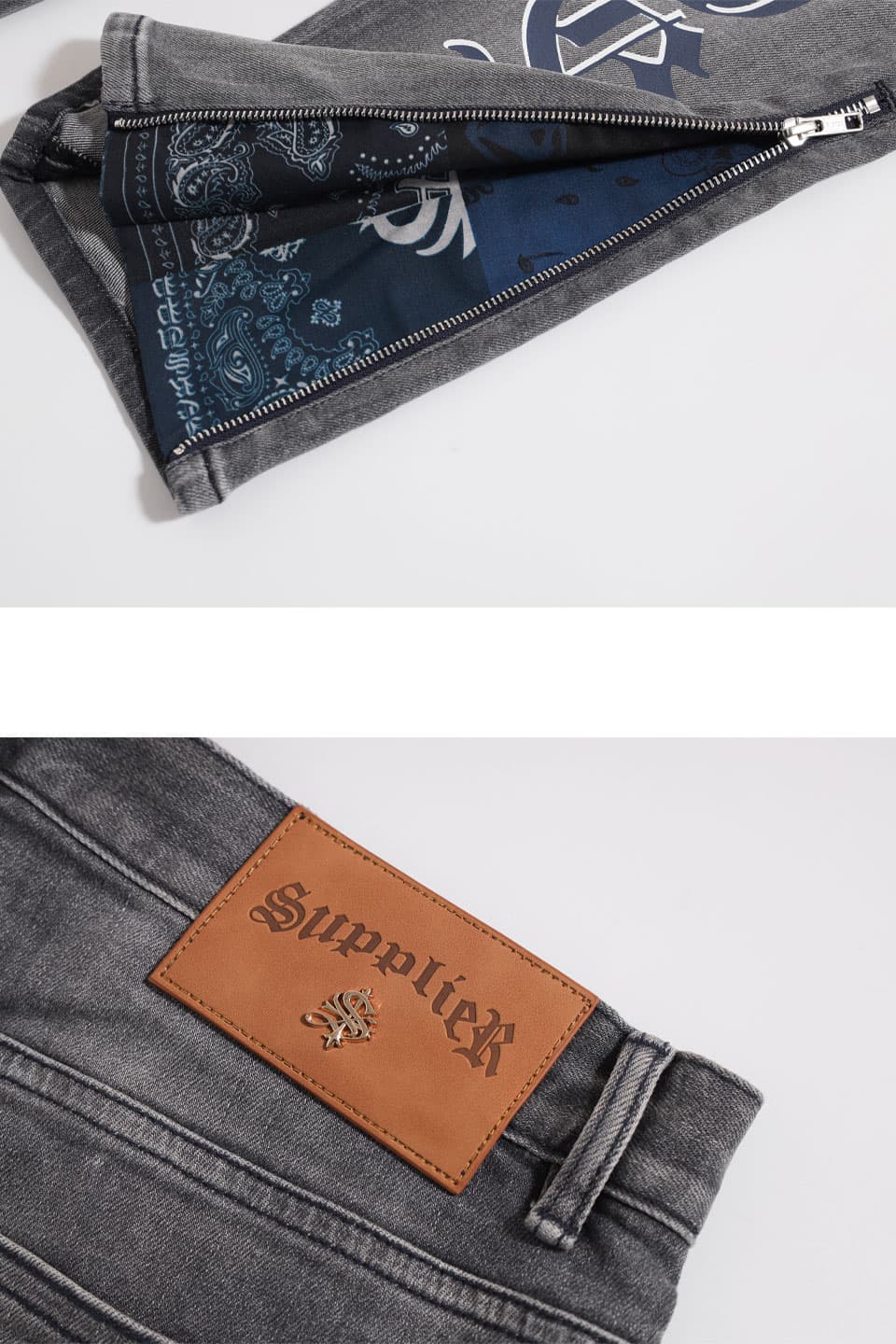 パンツ｜SUPPLIER (サプライヤー)｜Side Zip Bandana Logo Denim｜公式