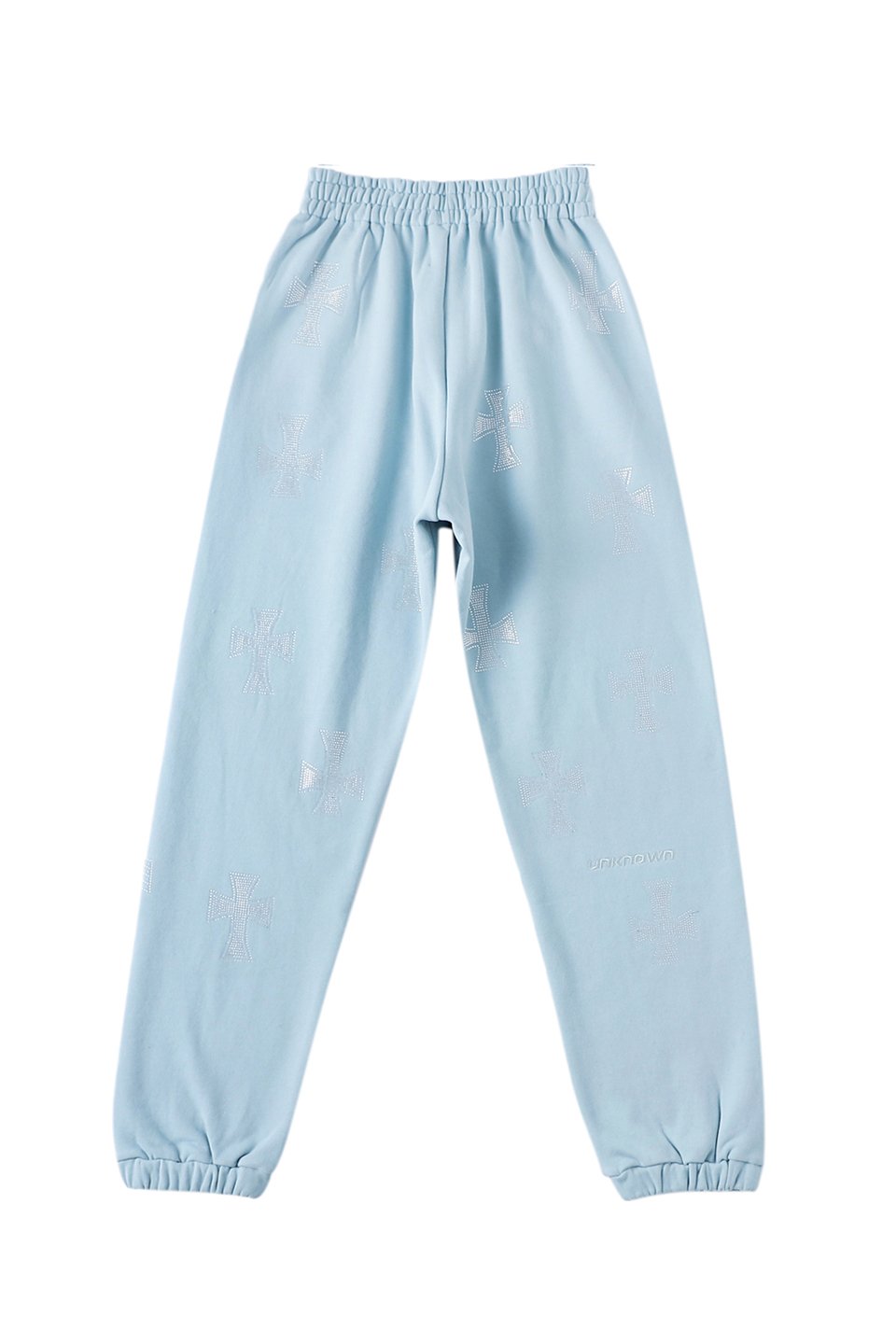 Light Blue Cross Rhinestone Joggers
