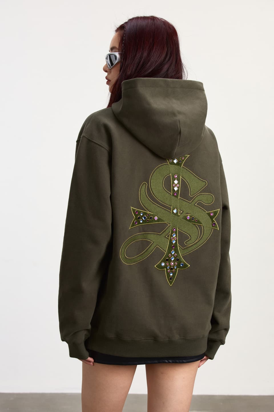 Studs Cross Hoodie