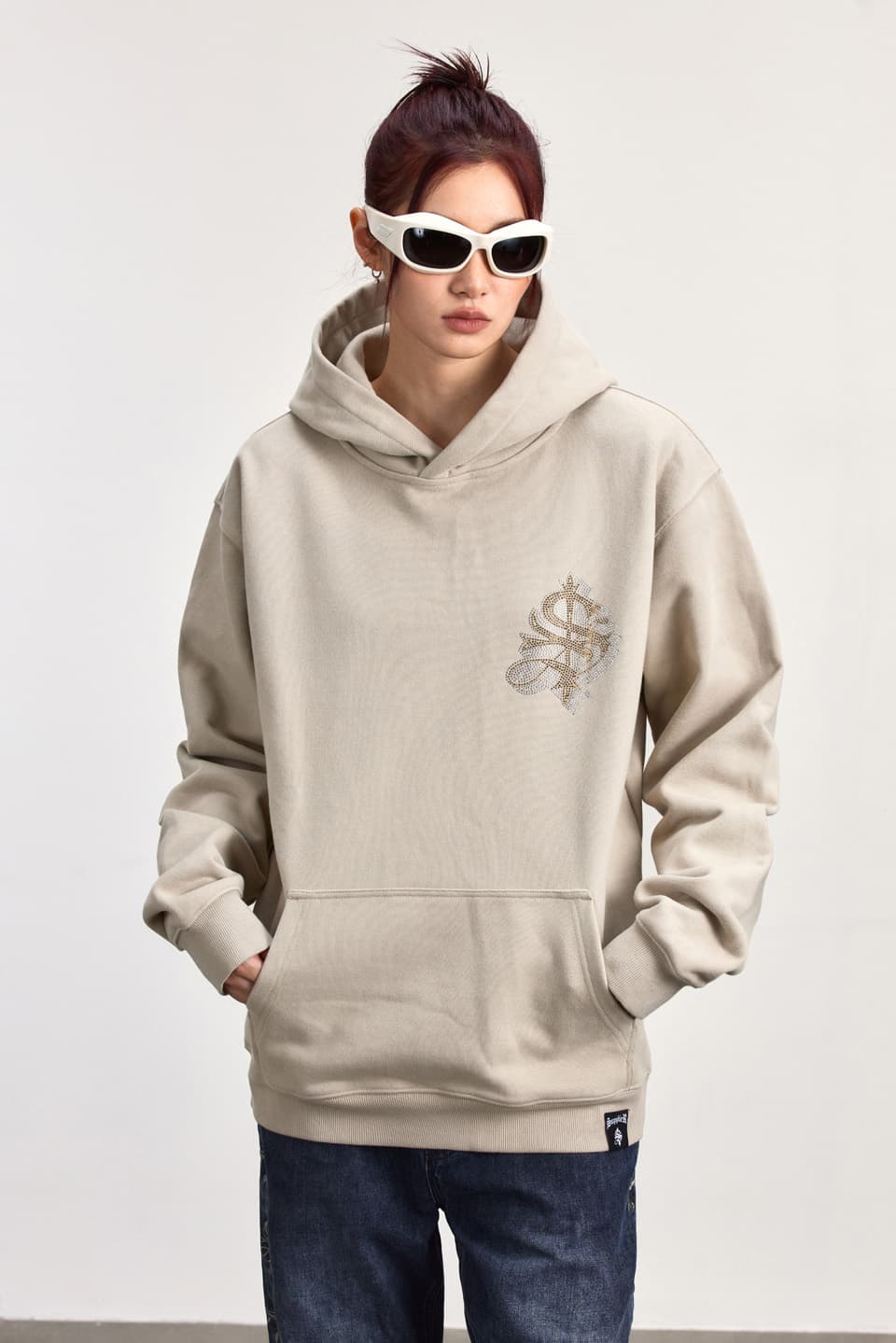 Rhinestone Logo Hoodie