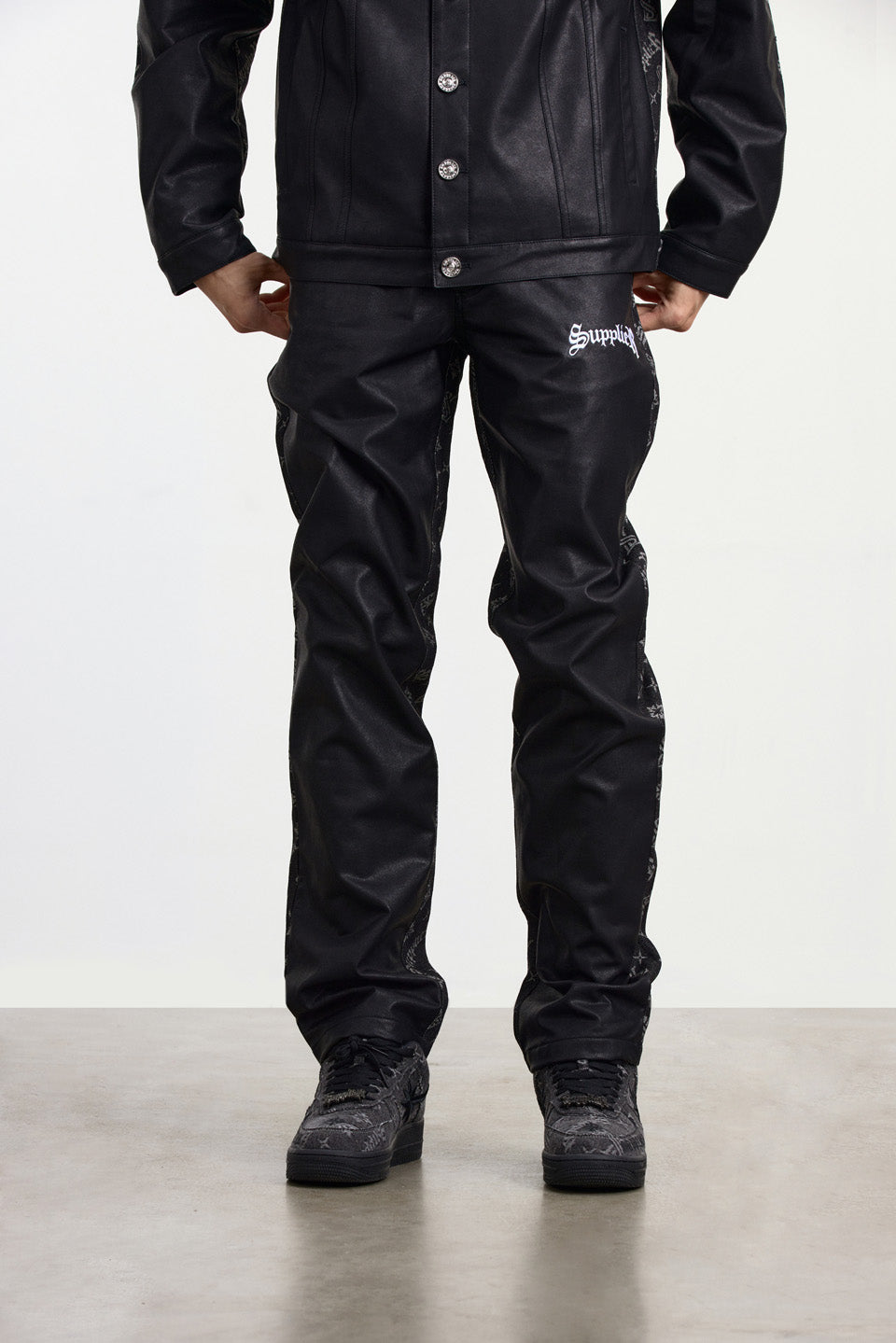 Monogram Leather Pants