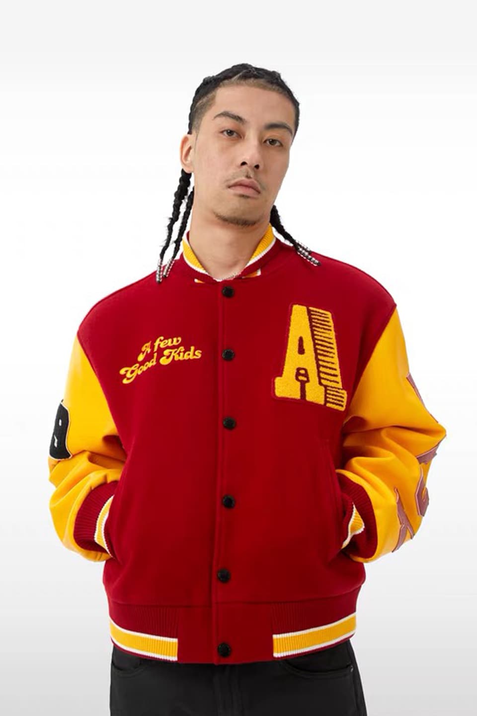 MensFashionA Few Good Kids Varsity Jacket yellow