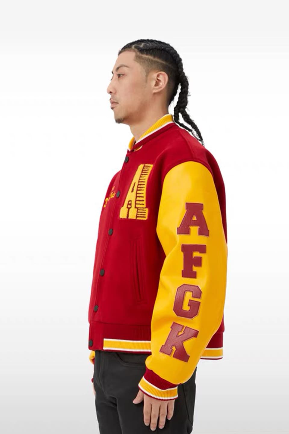 MensFashionA Few Good Kids Varsity Jacket yellow