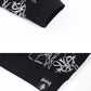 Cross Chain Embroidery Zip Hoodie