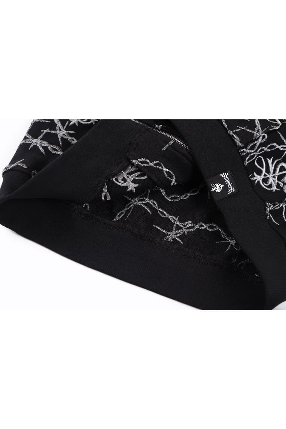 Chain Cross Logo Zip Hoodie