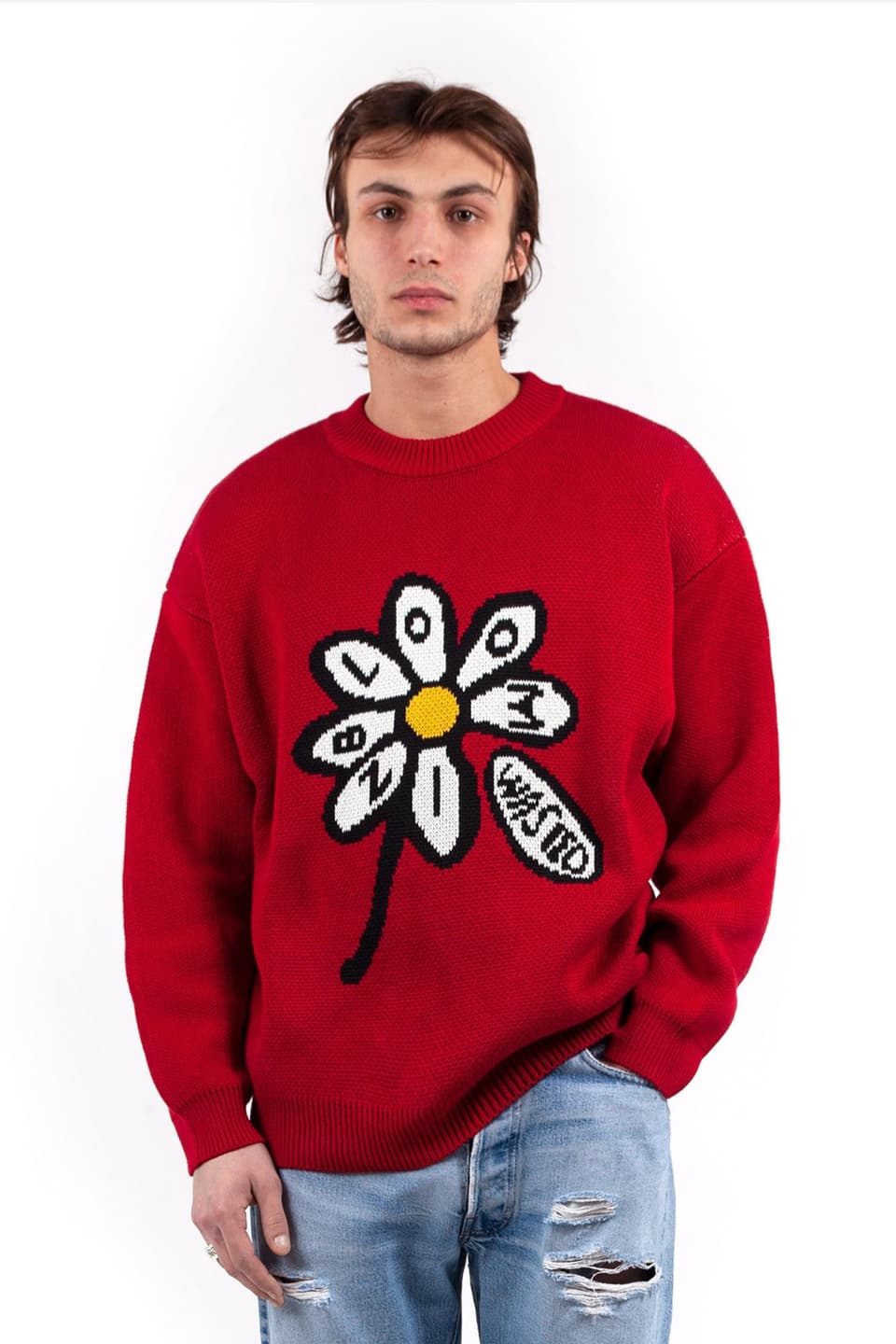 Sweater In Bloom Chili Red
