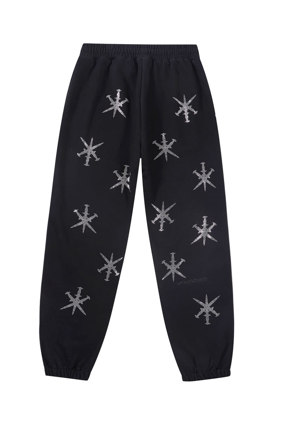 早い者勝ち】Black Dagger Rhinestone Joggers - その他