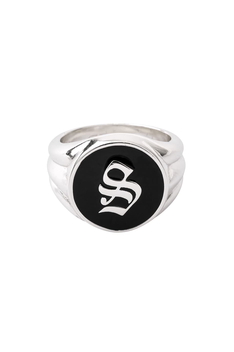 S Logo Signet Ring