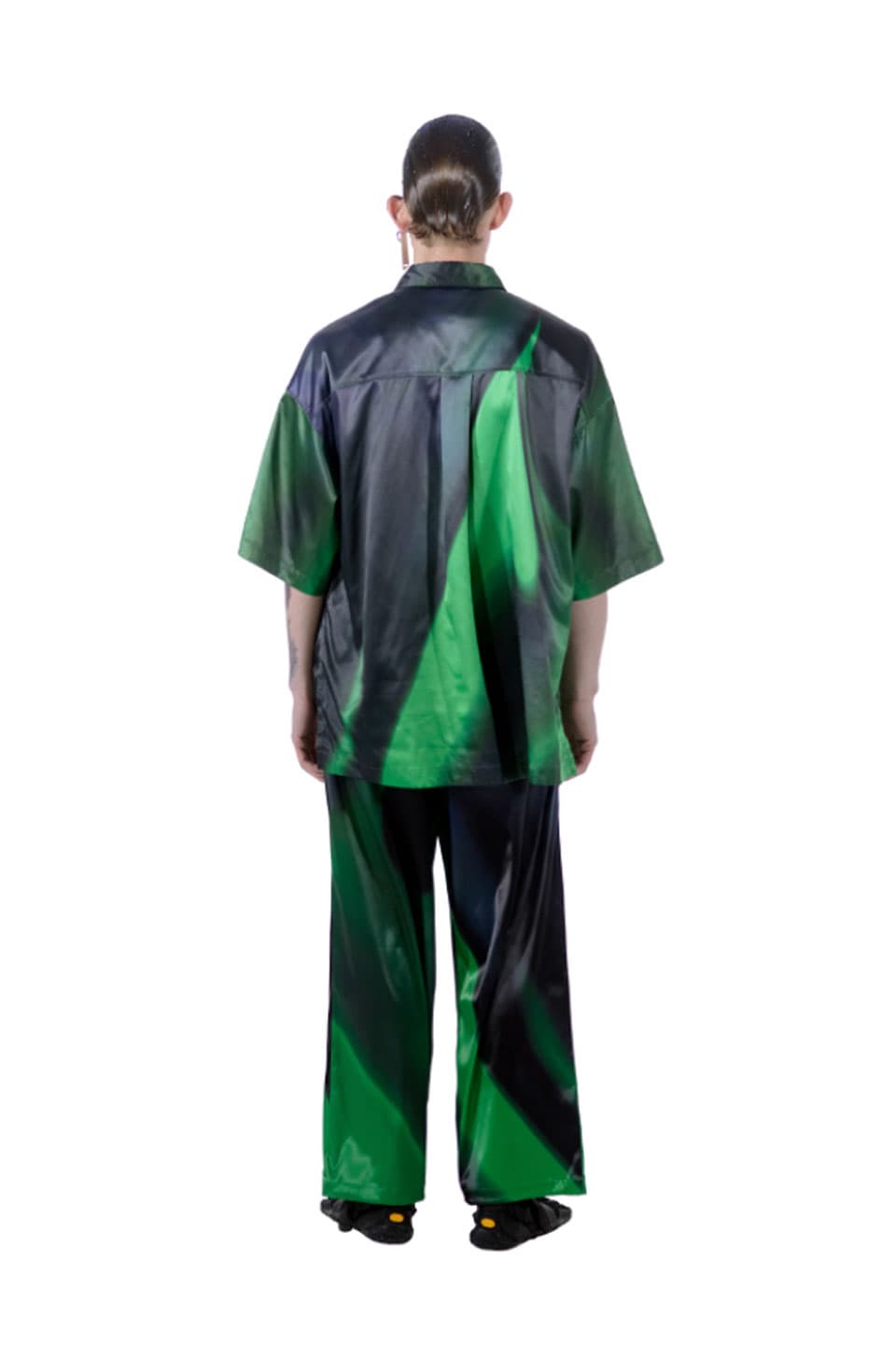 シャツ｜gushpsychic (ガッシュサイチック)｜Green Line Print Shirt