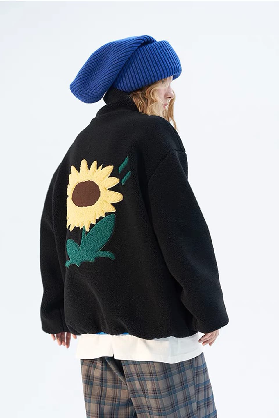 Flower Embroidery Fleece