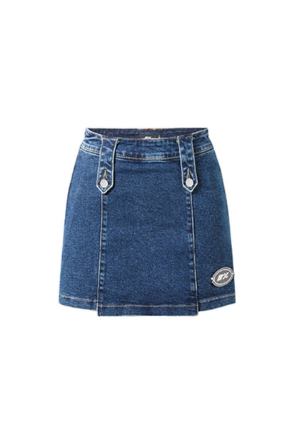 Line Denim Skirt