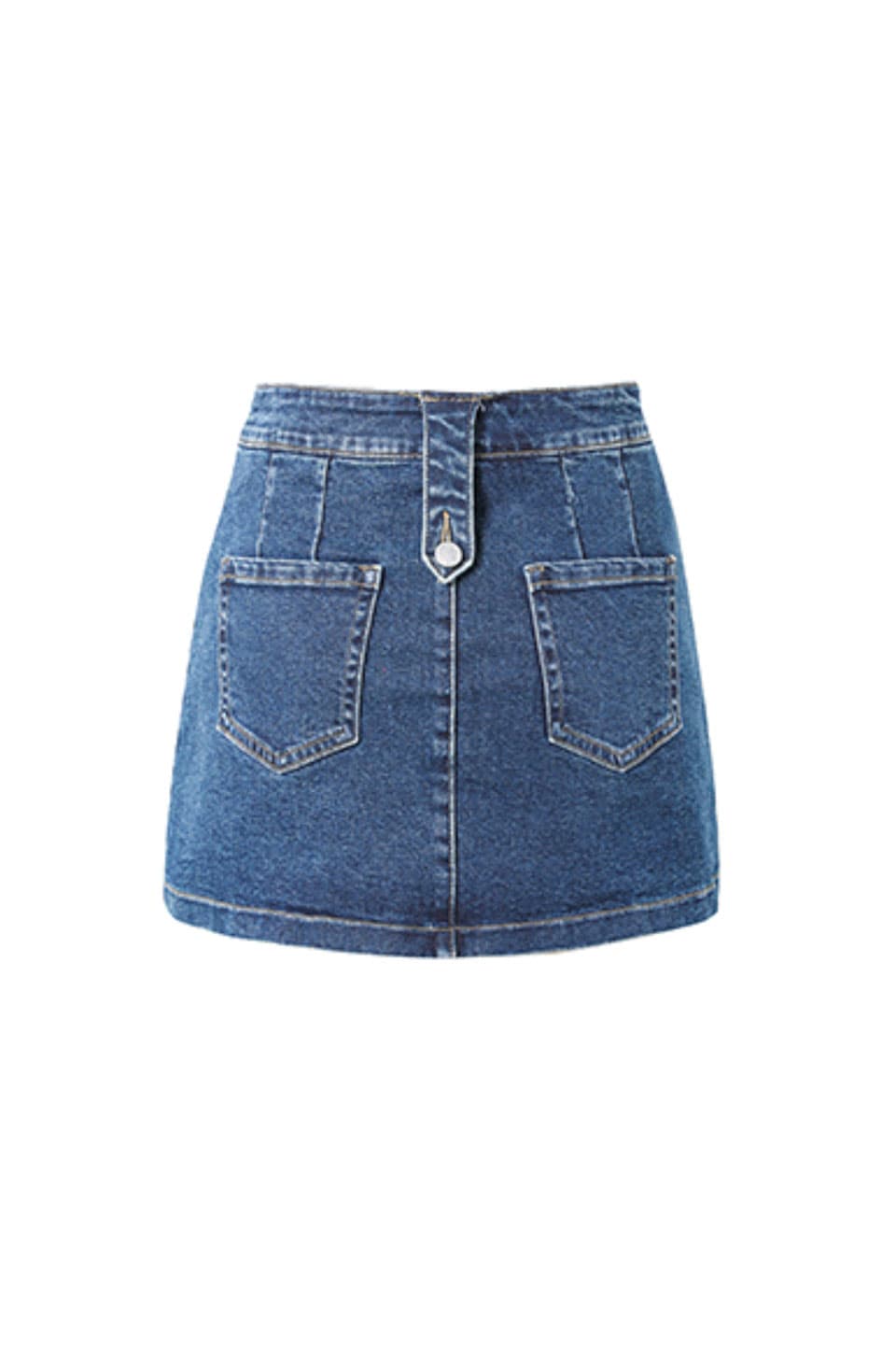 Line Denim Skirt