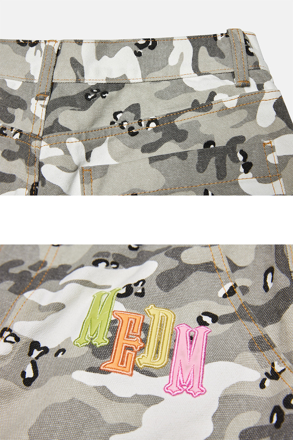 Camouflage Sticker Embroidered Trousers