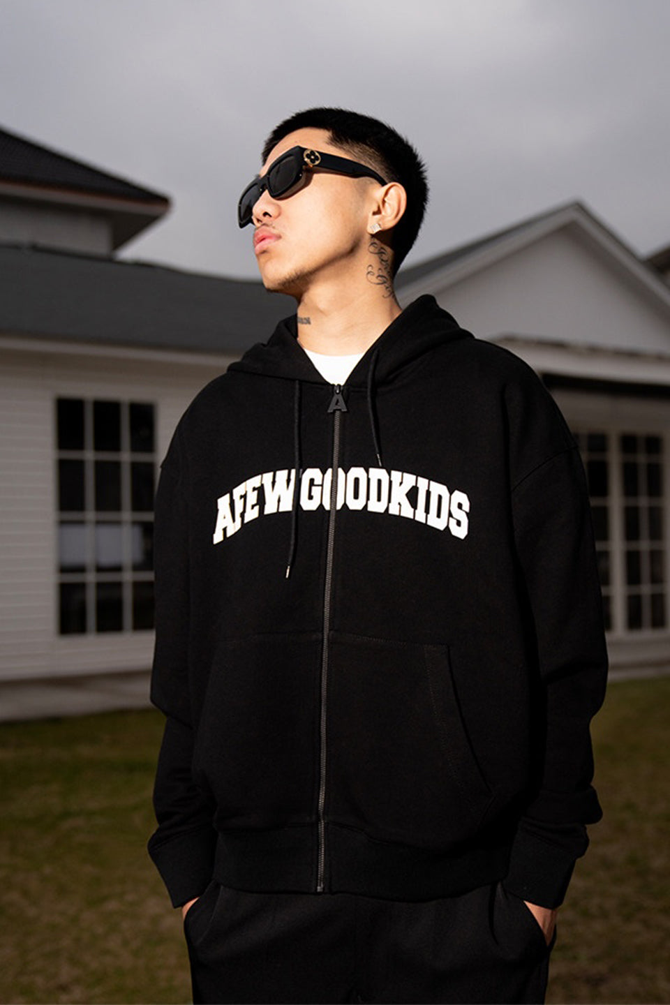 フーディ｜A FEW GOOD KIDS (アフューグッドキッズ)｜Circle Logo Zip