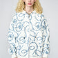 Cross Chain Embroidery Zip Hoodie