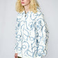 Cross Chain Embroidery Zip Hoodie