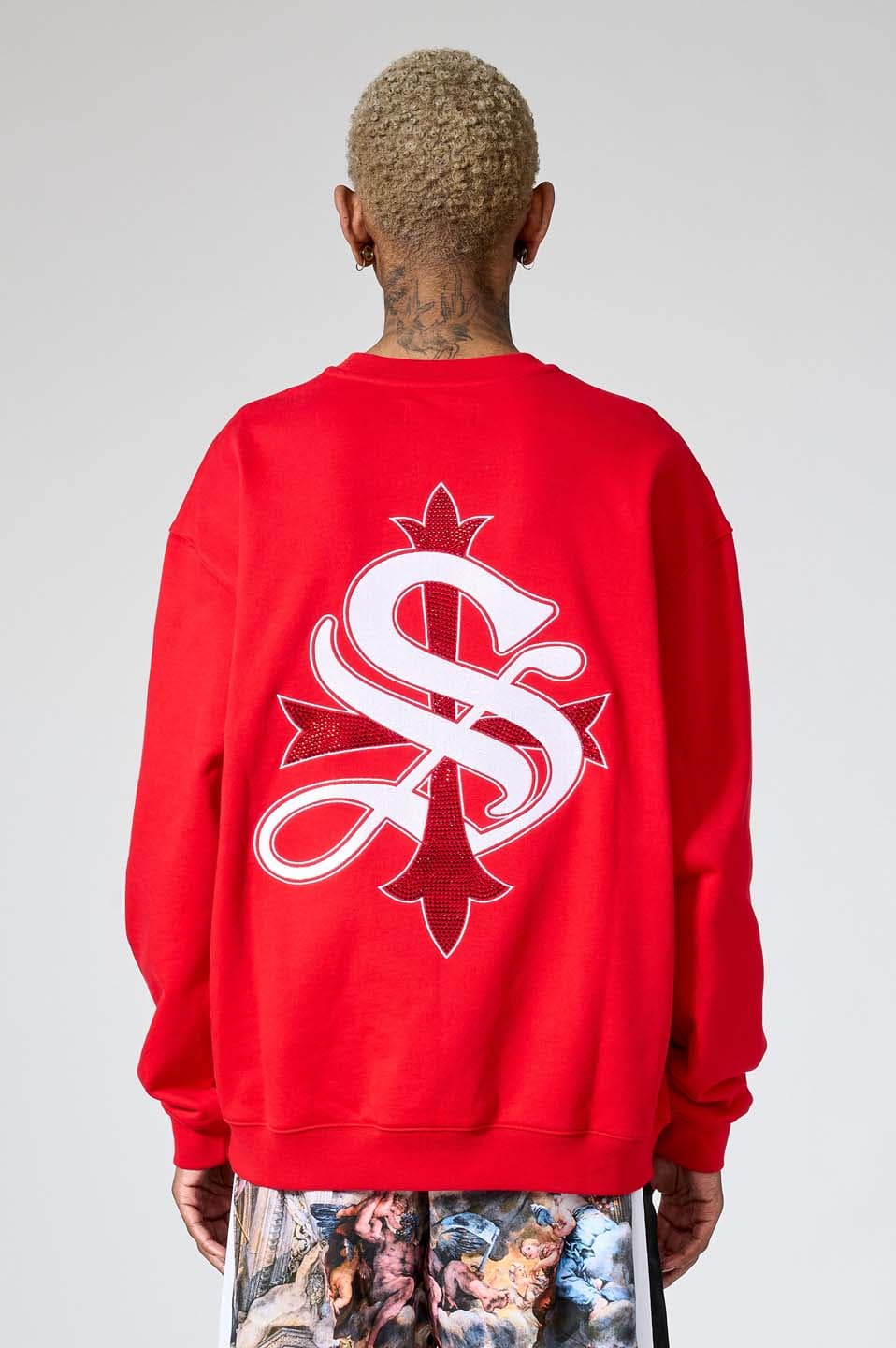 SUPPLIER ニット CROSS LOGO セーター RED M-