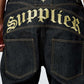 Slipped Back Logo Denim