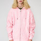 Cross Chain Embroidery Zip Hoodie