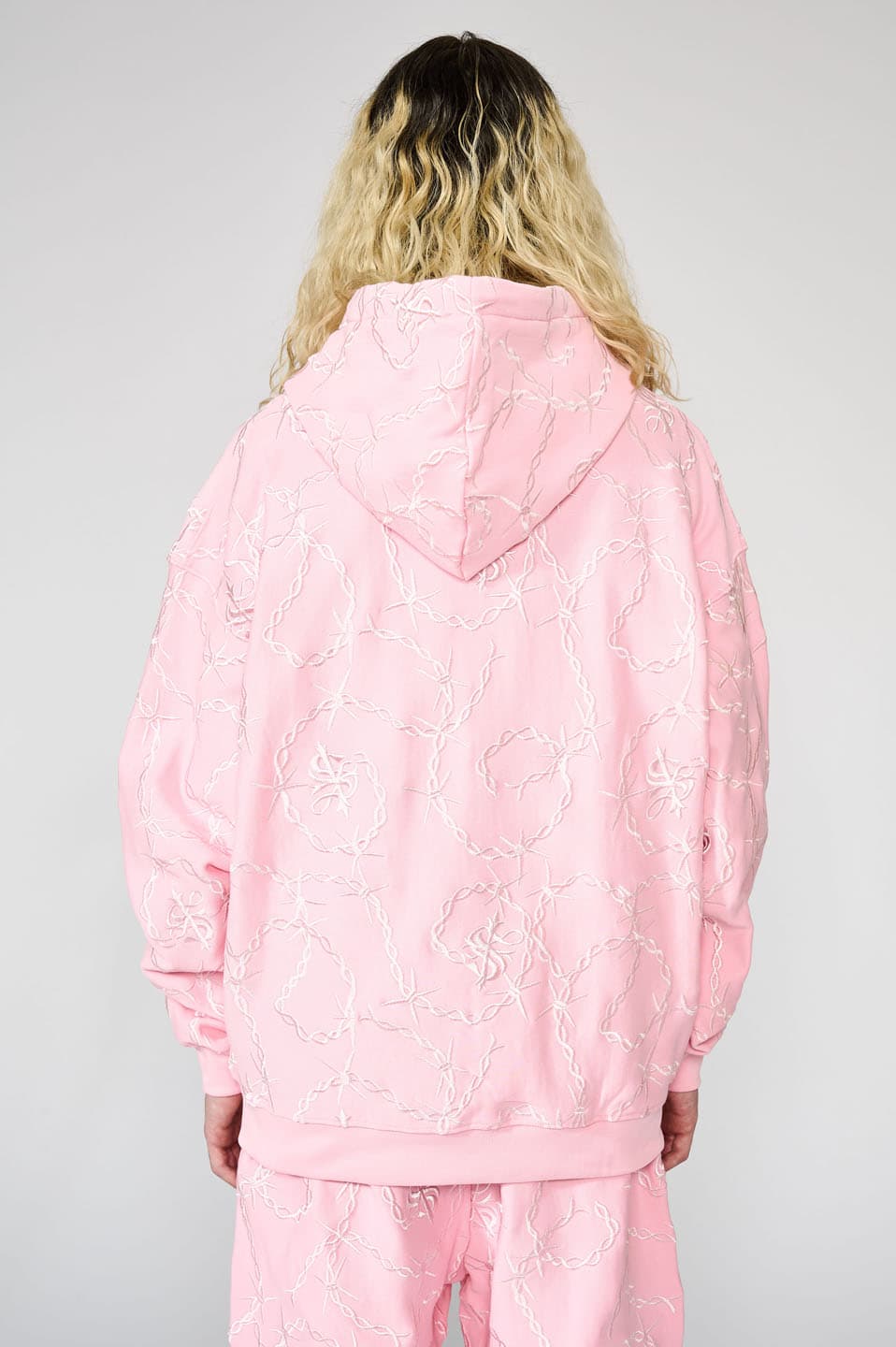 Chain Cross Logo Zip Hoodie