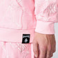 Cross Chain Embroidery Zip Hoodie