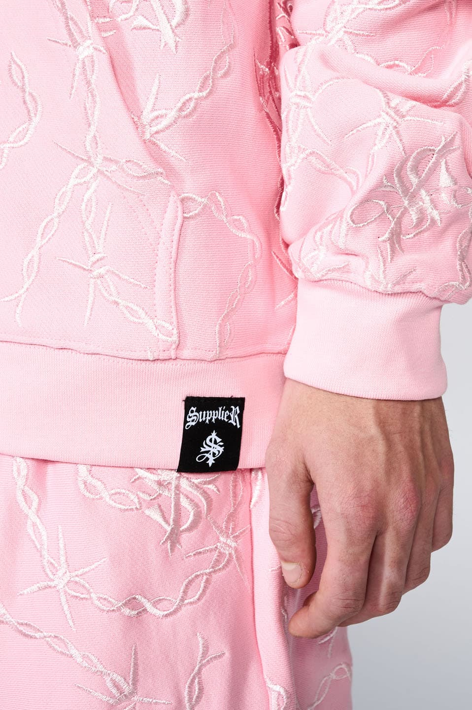 Chain Cross Logo Zip Hoodie