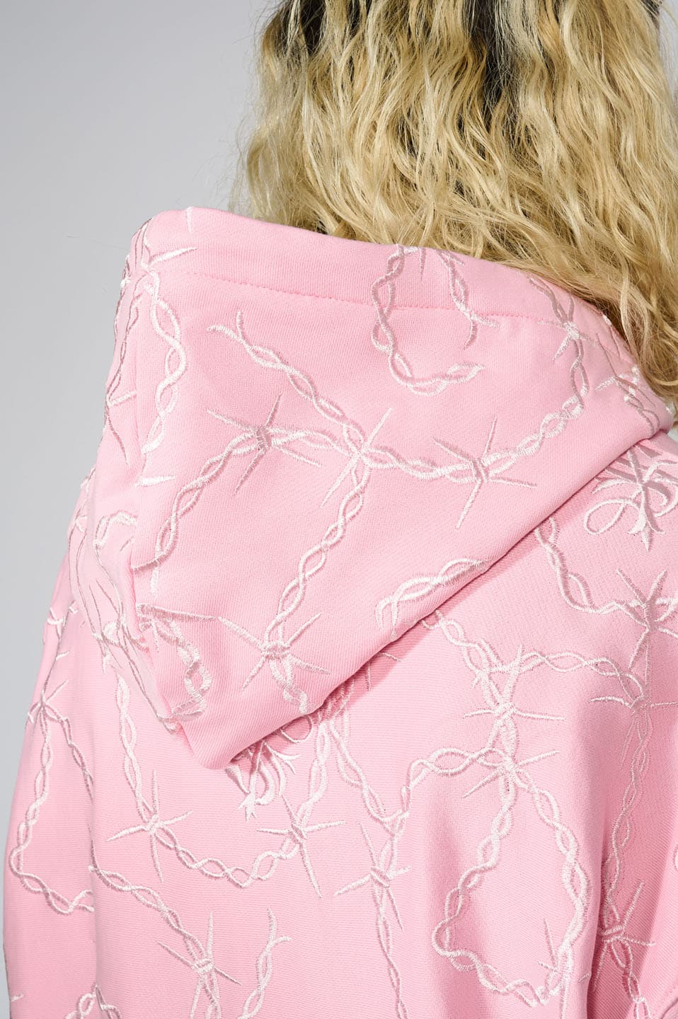 Chain Cross Logo Zip Hoodie