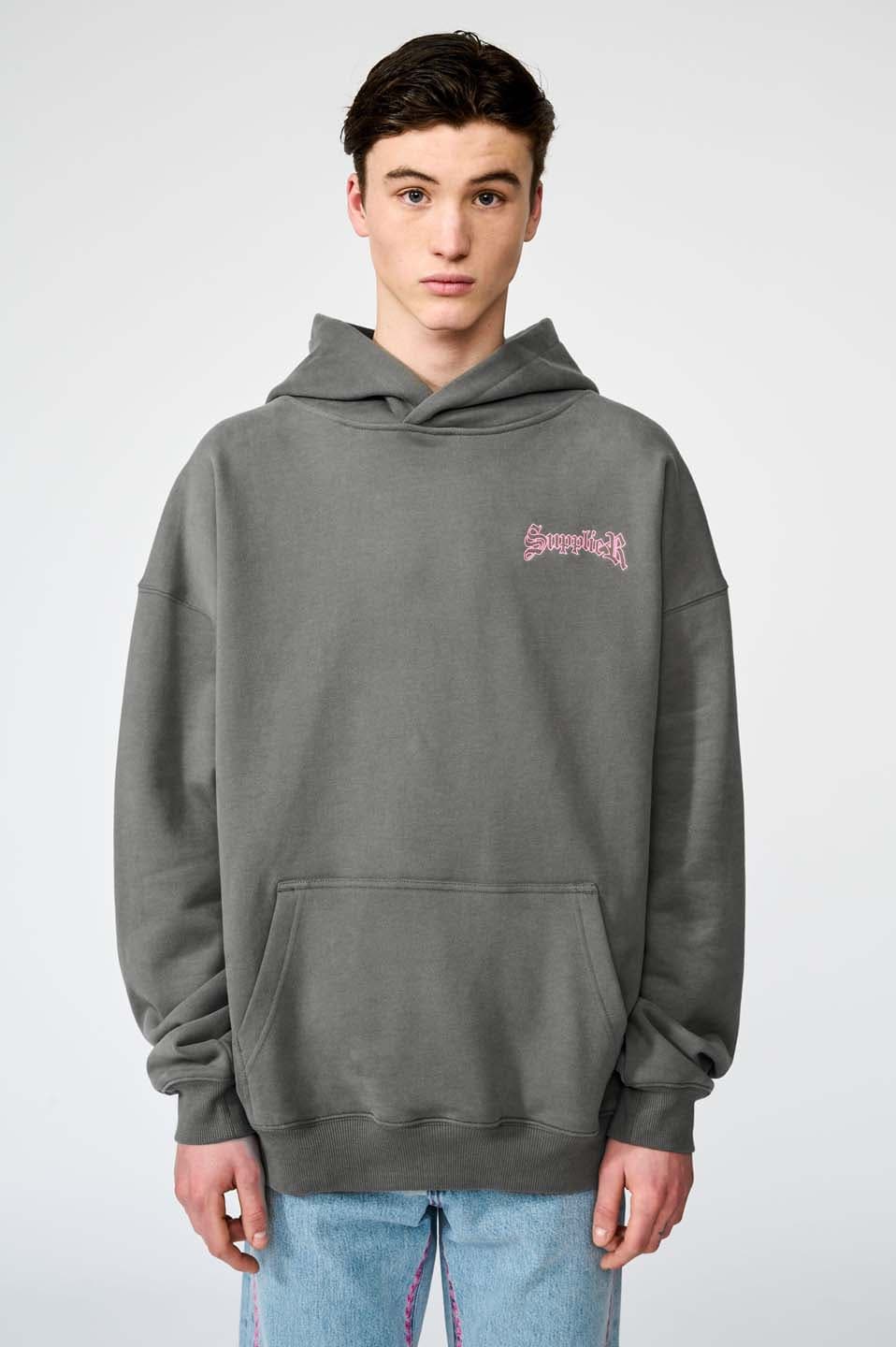 supplier Cross Hoodie サプライヤークロスフーディー　グレー