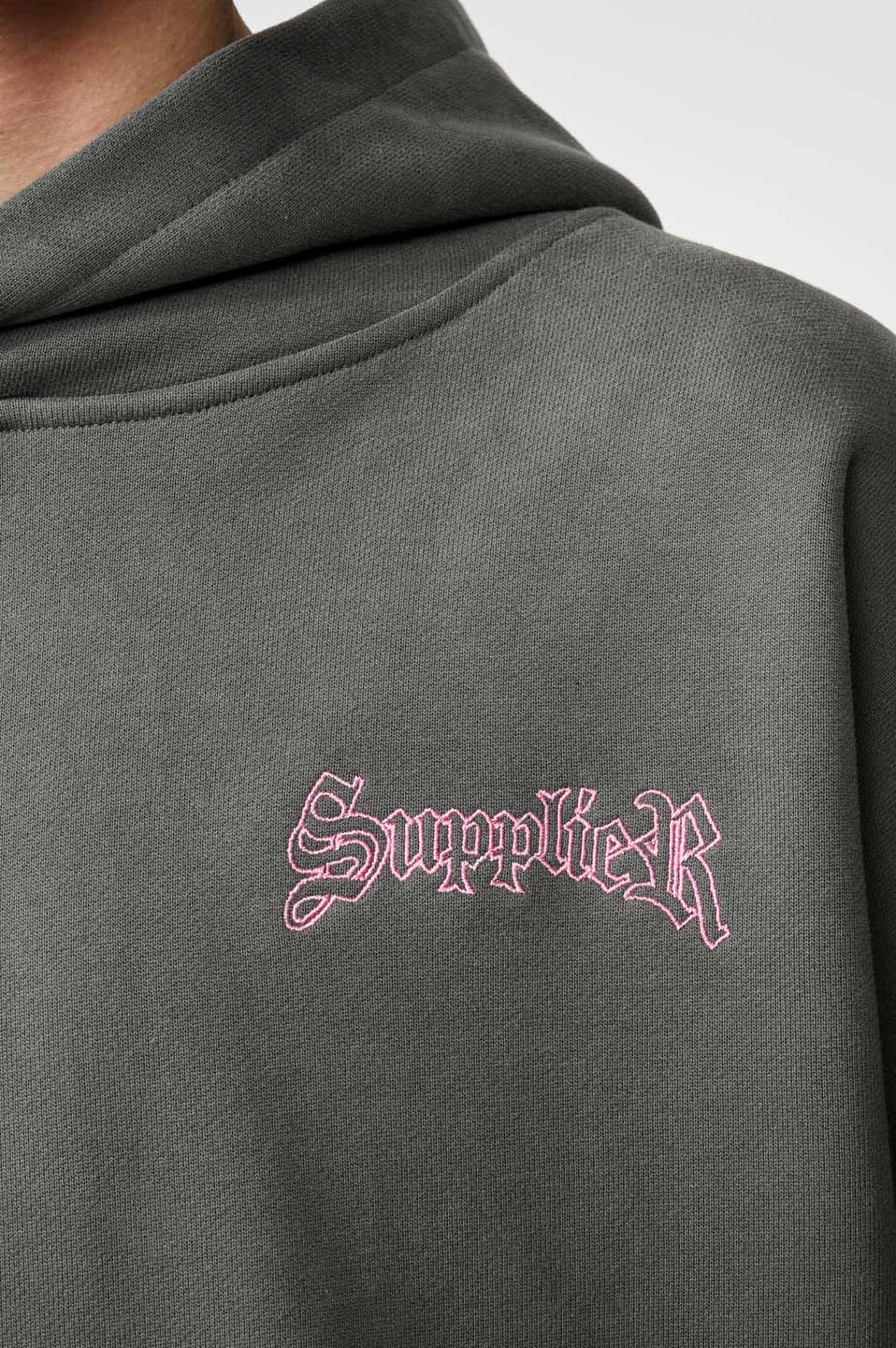 supplier Cross Hoodie サプライヤークロスフーディー　グレー