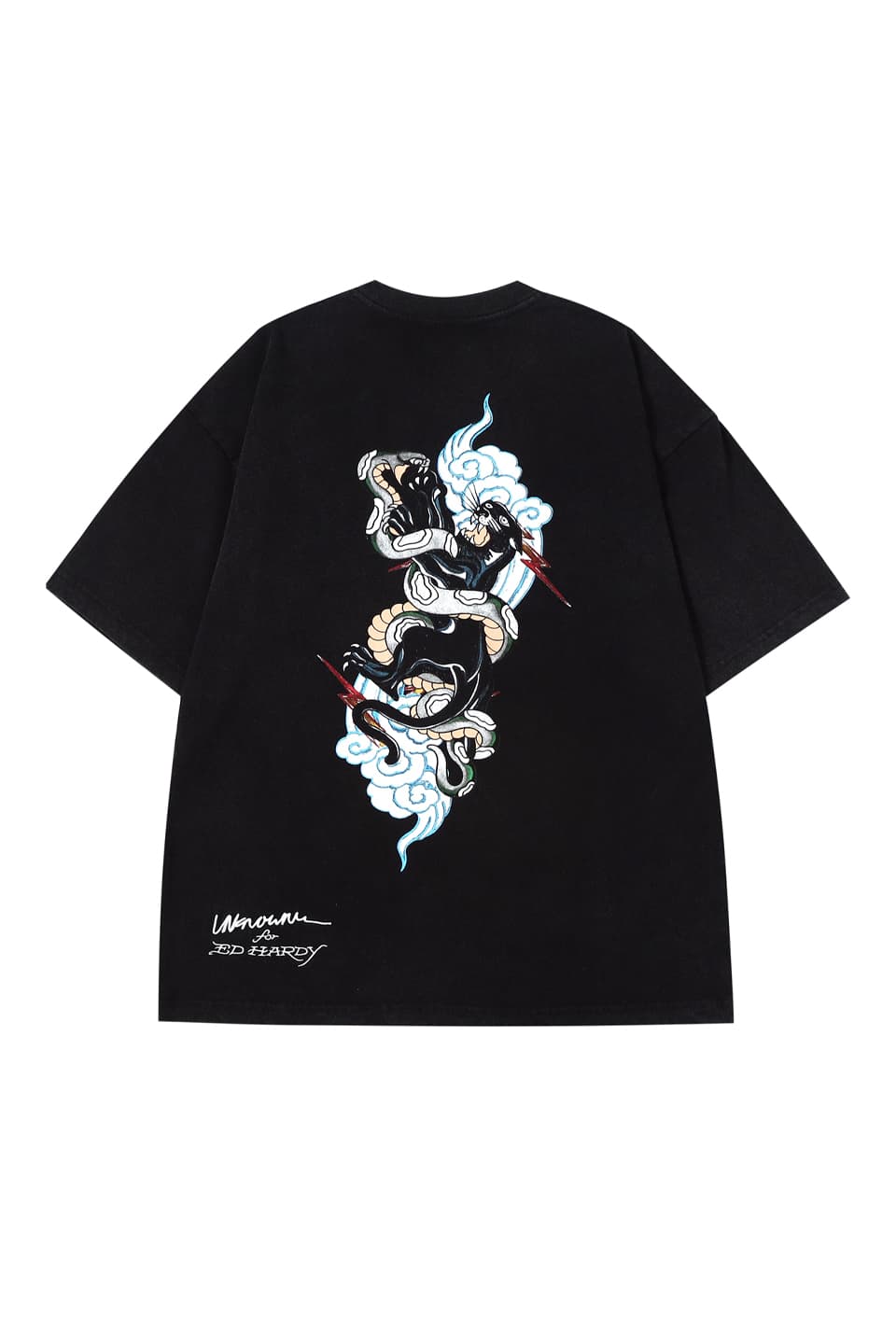 UNKNOWN X Ed Hardy Snake And Panther Cloud Ss Tee